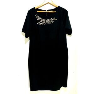 Calvin Klein dress closet staple classic black rhinestones festive women XL